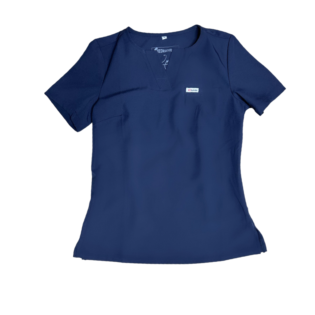 Navy Blue women's 5-Pocket Scrub set